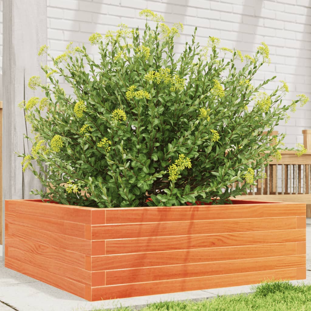 Boîte de planification Vidaxl 70x70x23 cm Solid Pine Wash Brown