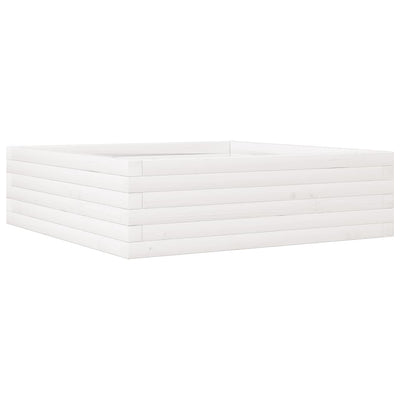 Boîte de planification vidaxl 80x80x23 cm en pin solide blanc