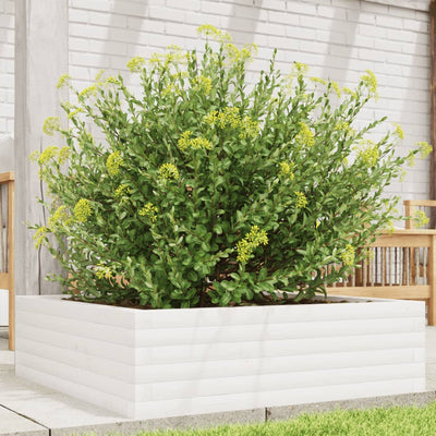 Boîte de planification vidaxl 80x80x23 cm en pin solide blanc