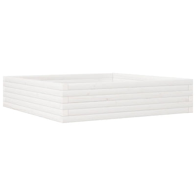 Boîte de planification Vidaxl 100x100x23 cm en pin solide blanc