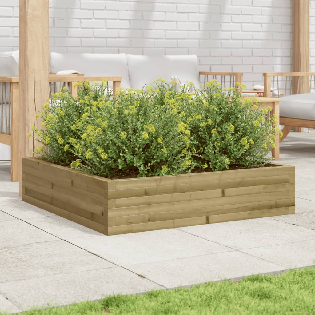 Boîte de planification de Vidaxl 100x100x23 cm Pine imprégnée