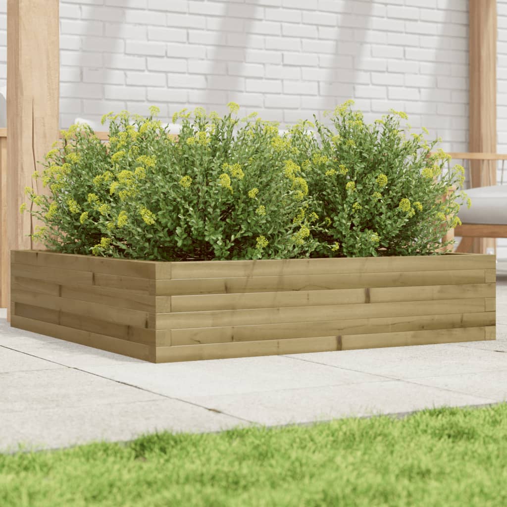 Boîte de planification de Vidaxl 100x100x23 cm Pine imprégnée
