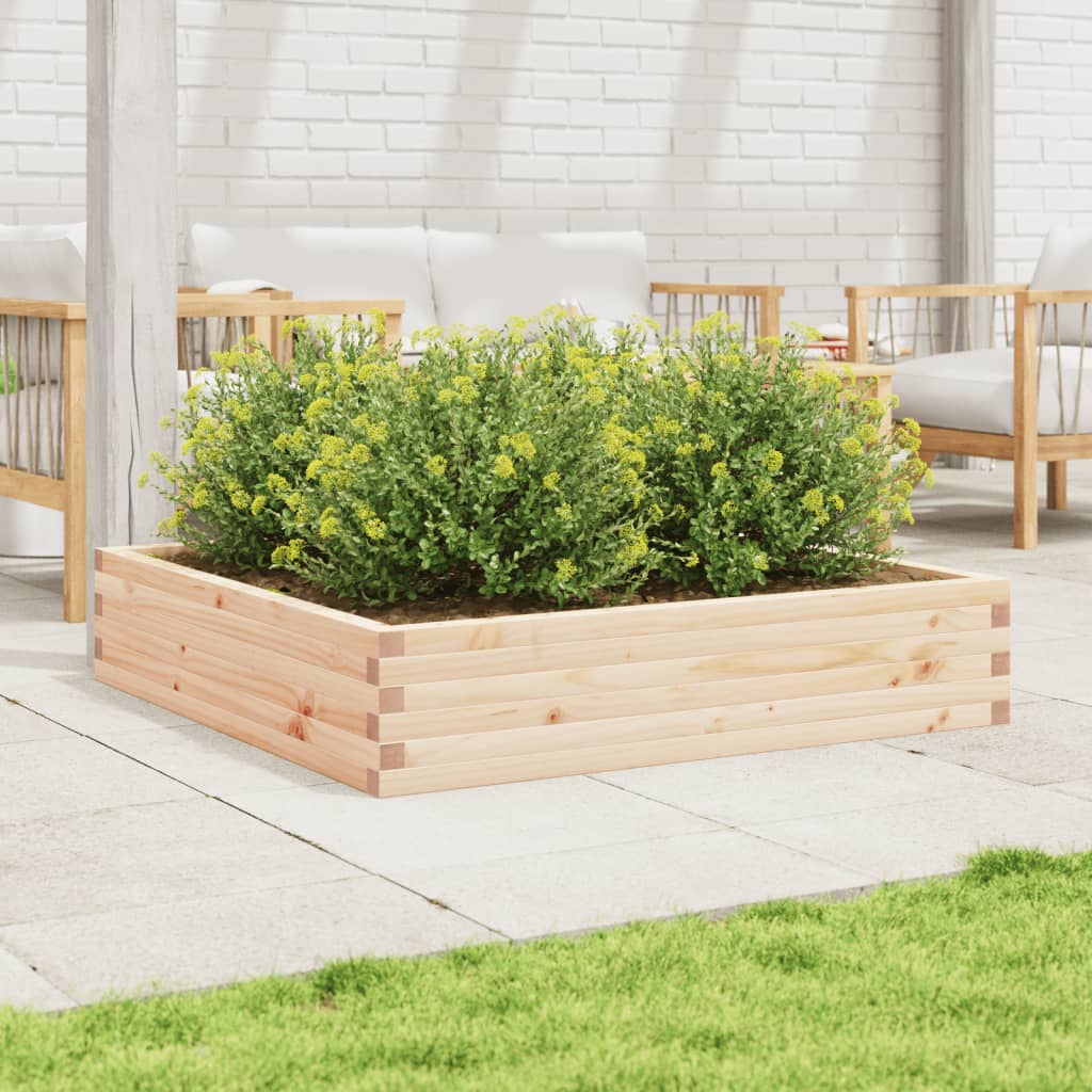 Boîte de planification Vidaxl 110x110x23 cm Pine solide