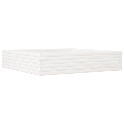 Boîte de planification Vidaxl 110x110x23 cm Pine solide blanc