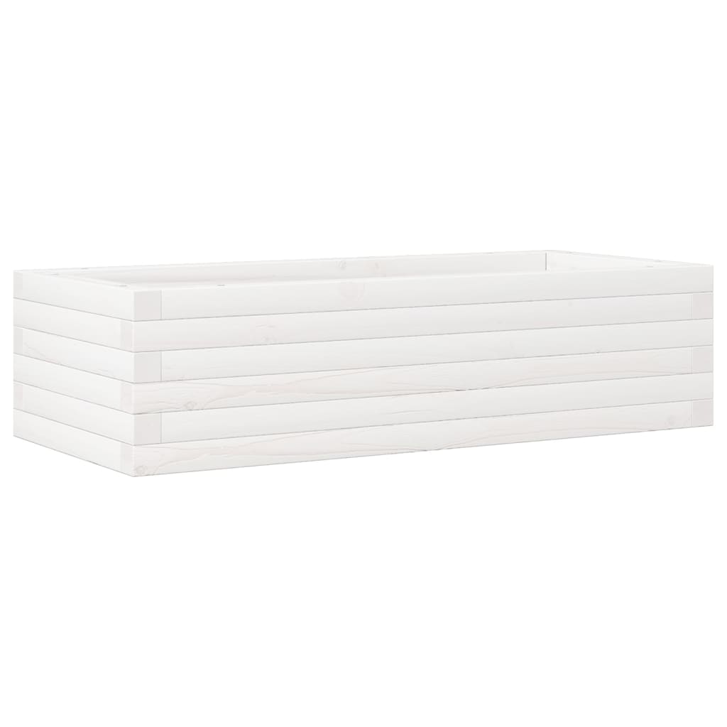 Boîte de planification Vidaxl 90x40x23 cm Pine solide blanc