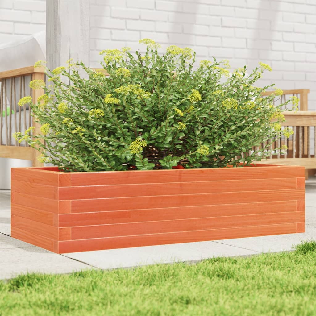 Vidaxl Planning Box 90x40x23 cm Solid Pine Wash Brown
