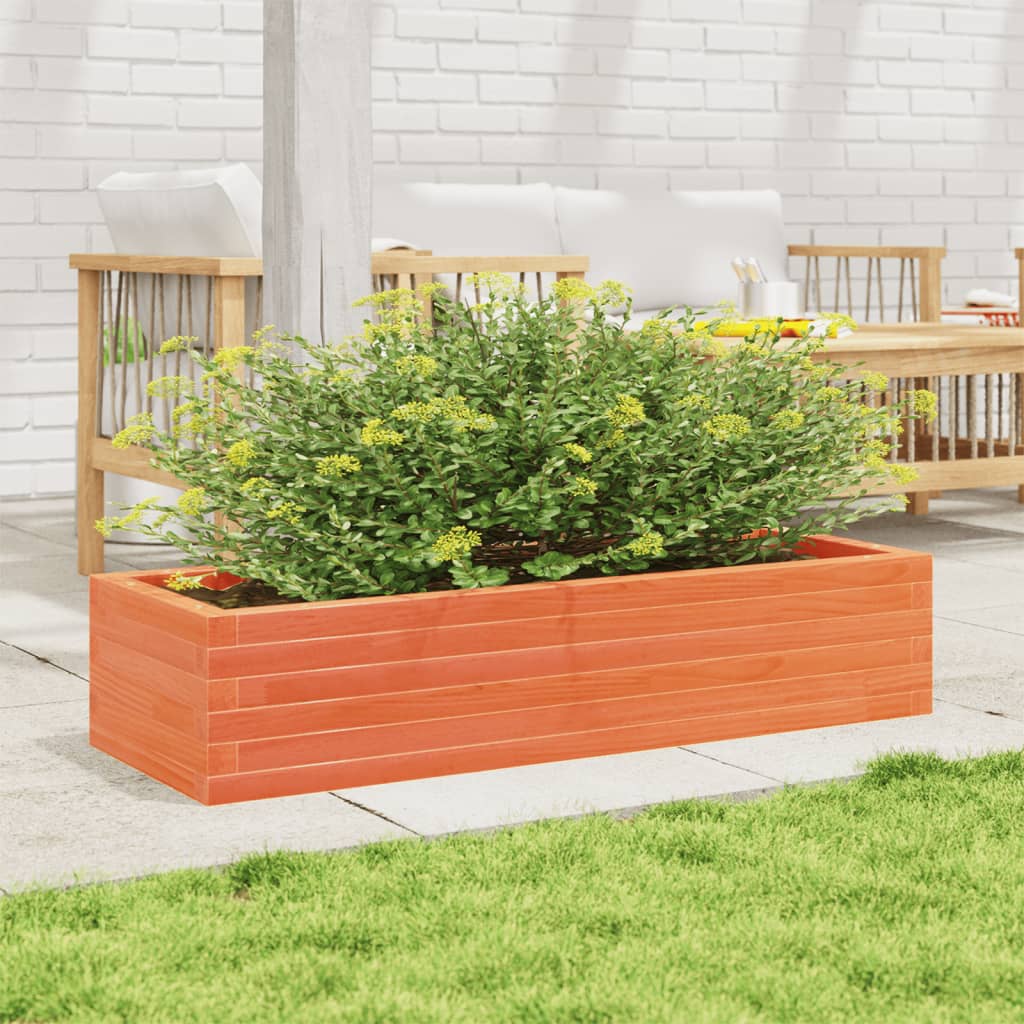 Vidaxl Planning Box 110x40x23 cm Solid Pine Wash Brown