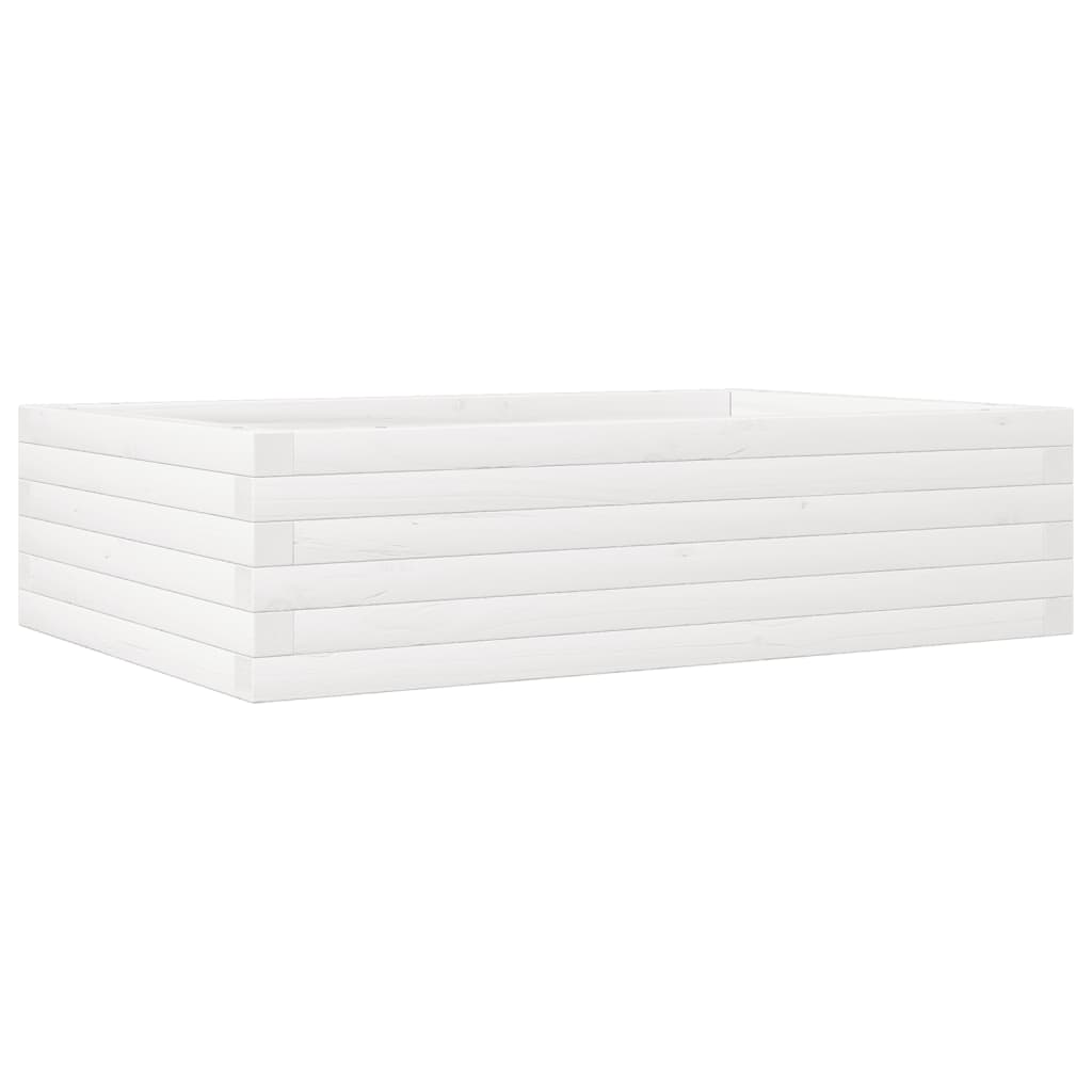 Boîte de planification Vidaxl 90x60x23 cm Pine solide blanc