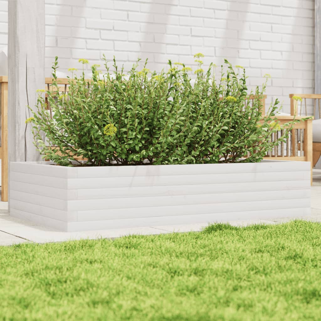 Vidaxl Planning Box 110x60x23 cm Pine solide blanc