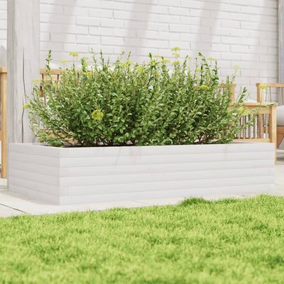 Vidaxl Planning Box 110x60x23 cm Pine solide blanc