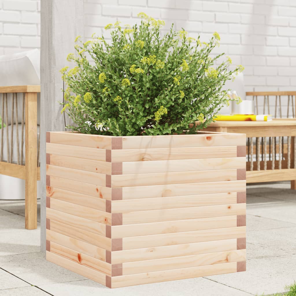 Boîte de planification Vidaxl 50x50x45.5 cm Pine solide