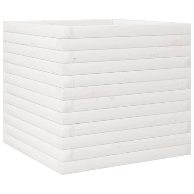 Boîte de planification Vidaxl 50x50x45.5 cm Pine solide blanc