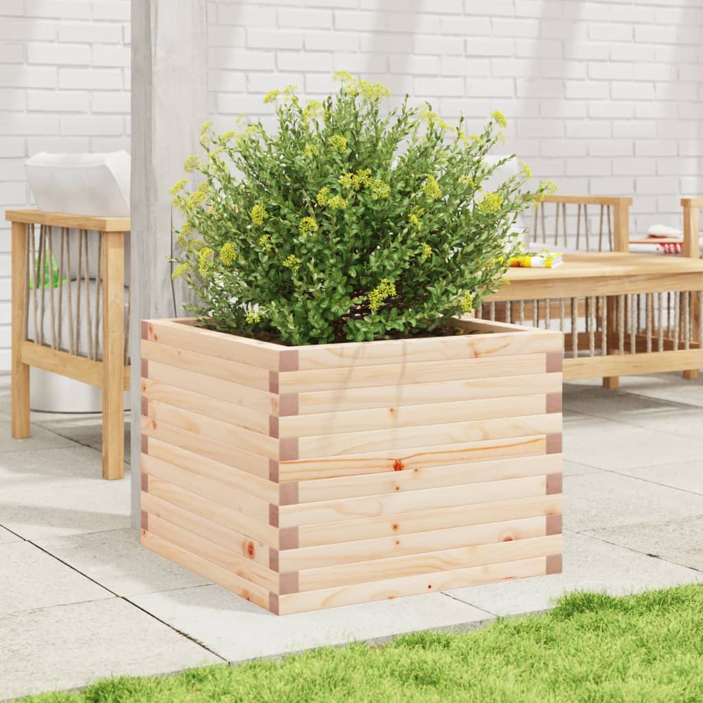 Boîte de planification Vidaxl 60x60x45.5 cm Pine solide