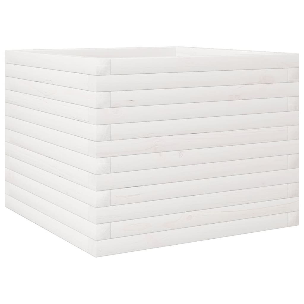 Boîte de planification Vidaxl 60x60x45.5 cm Pine solide blanc