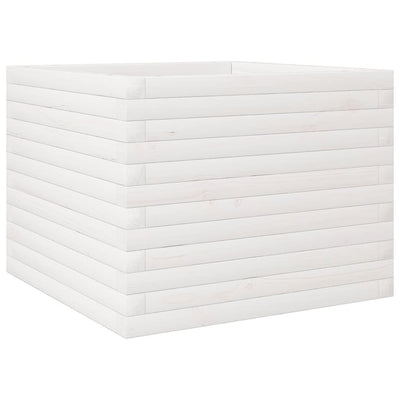 Boîte de planification Vidaxl 60x60x45.5 cm Pine solide blanc