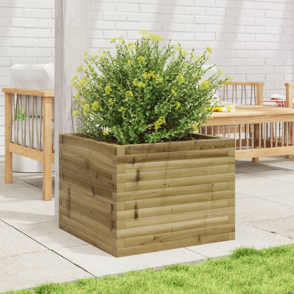 Boîte de planification Vidaxl 60x60x45.5 cm Pine imprégnée