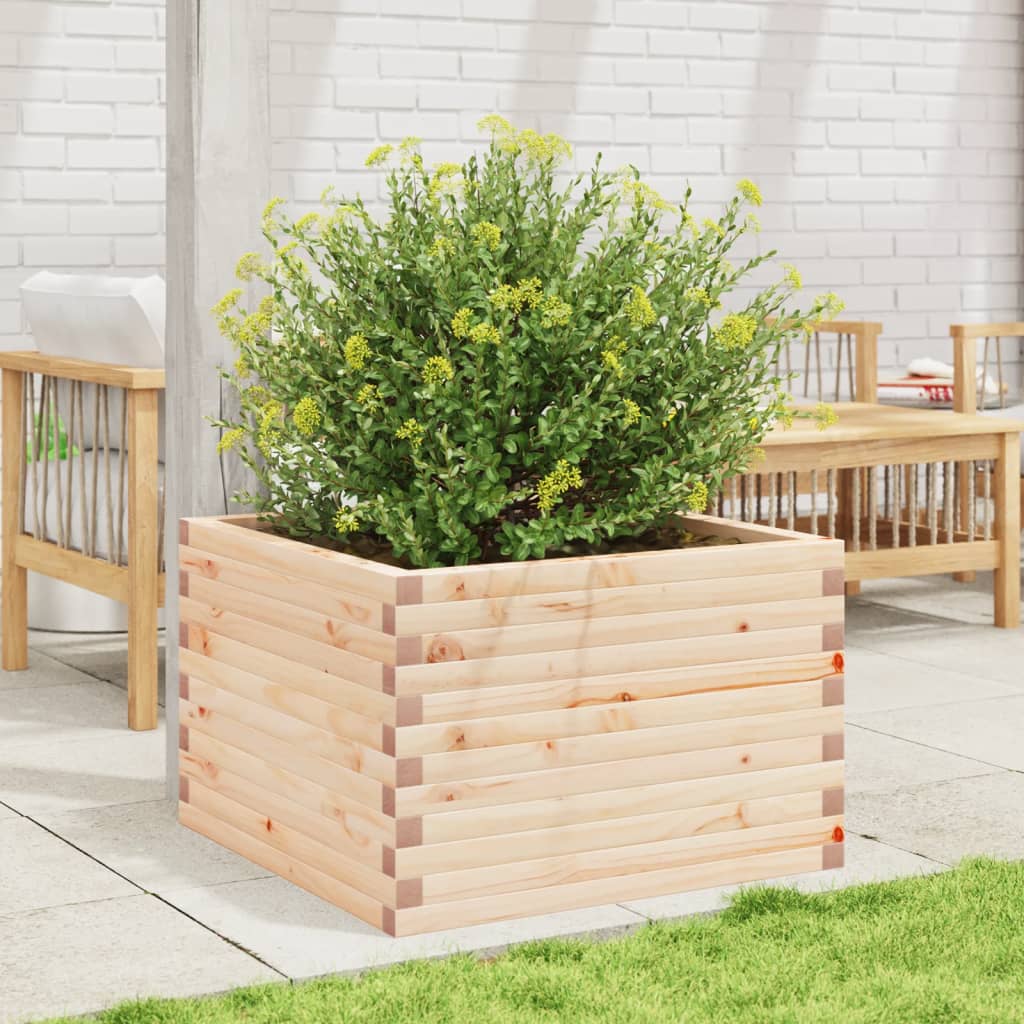 Boîte de planification Vidaxl 70x70x45.5 cm Pine solide