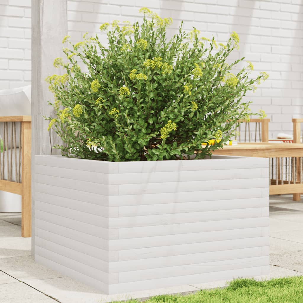 Vidaxl Planning Box 70x70x45.5 cm Pine solide blanc