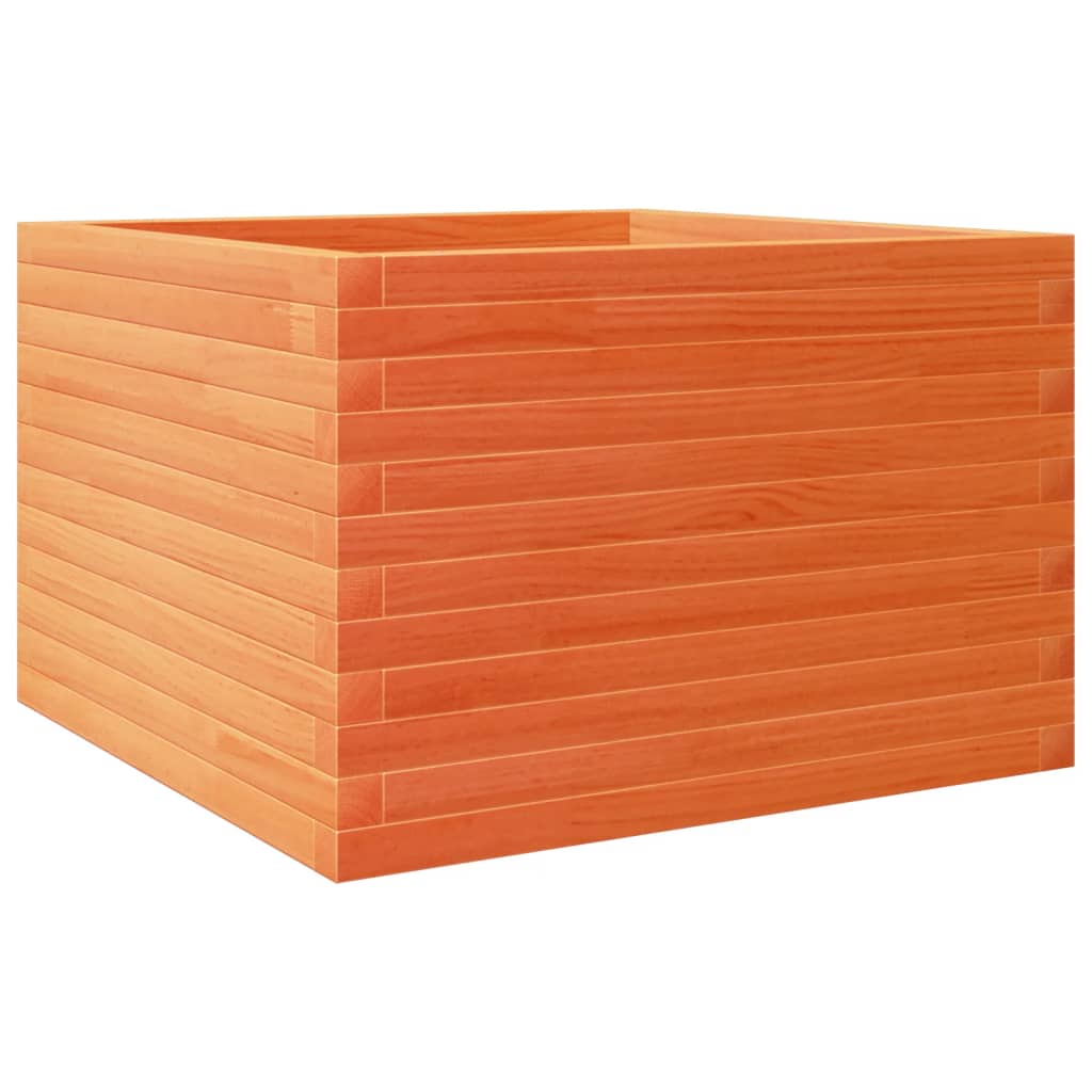 Boîte de planification Vidaxl 70x70x45,5 cm Brunier en pin massif