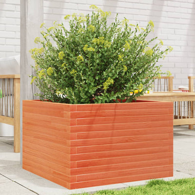 Boîte de planification Vidaxl 70x70x45,5 cm Brunier en pin massif