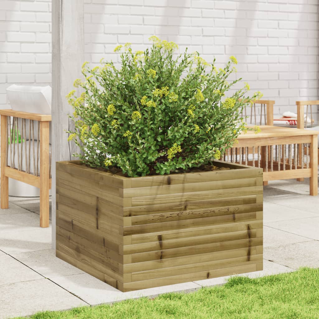 Boîte de planification Vidaxl 70x70x45.5 cm Pine imprégnée