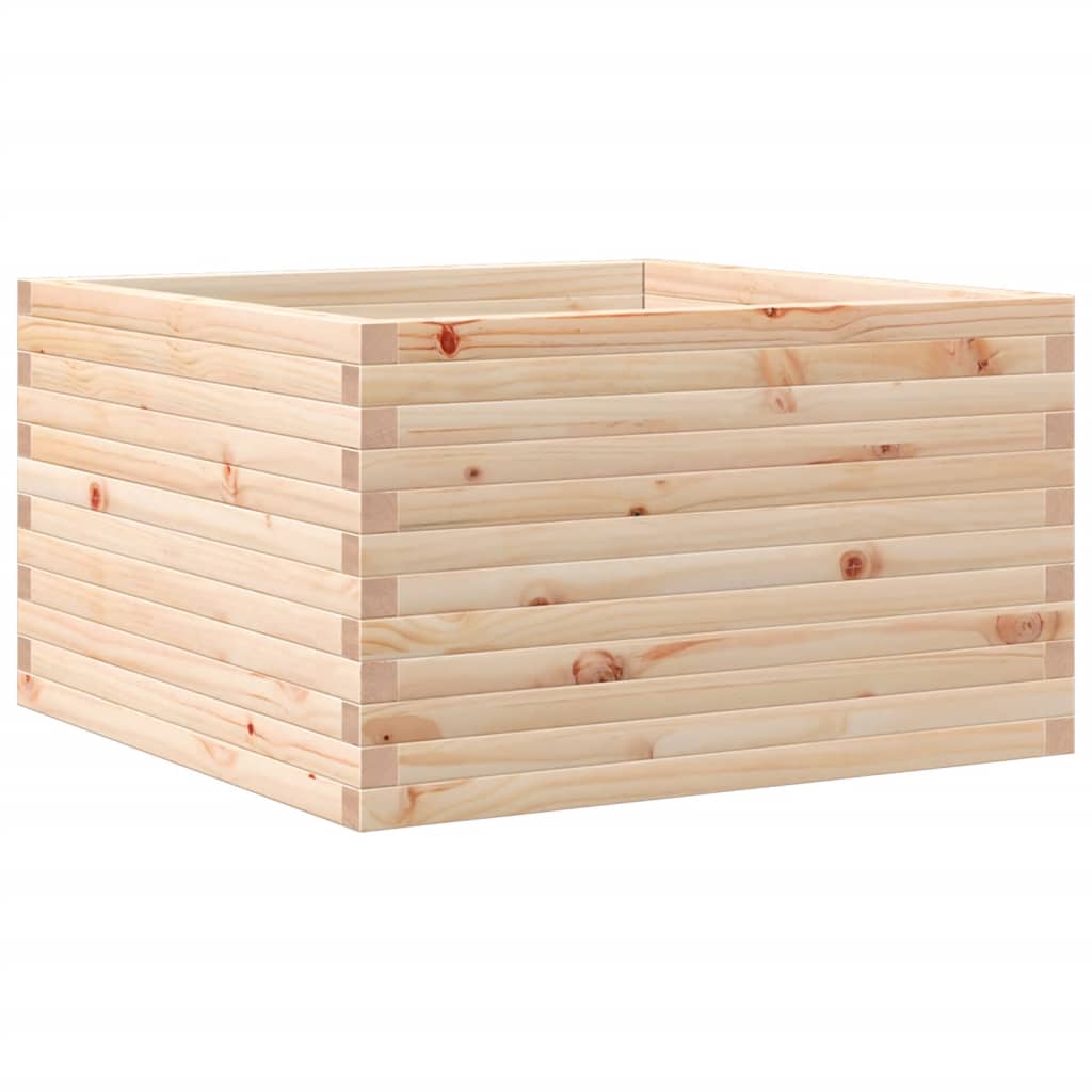 Boîte de planification Vidaxl 80x80x45.5 cm Pine solide