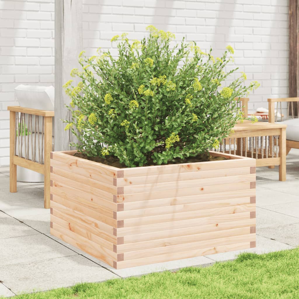 Boîte de planification Vidaxl 80x80x45.5 cm Pine solide