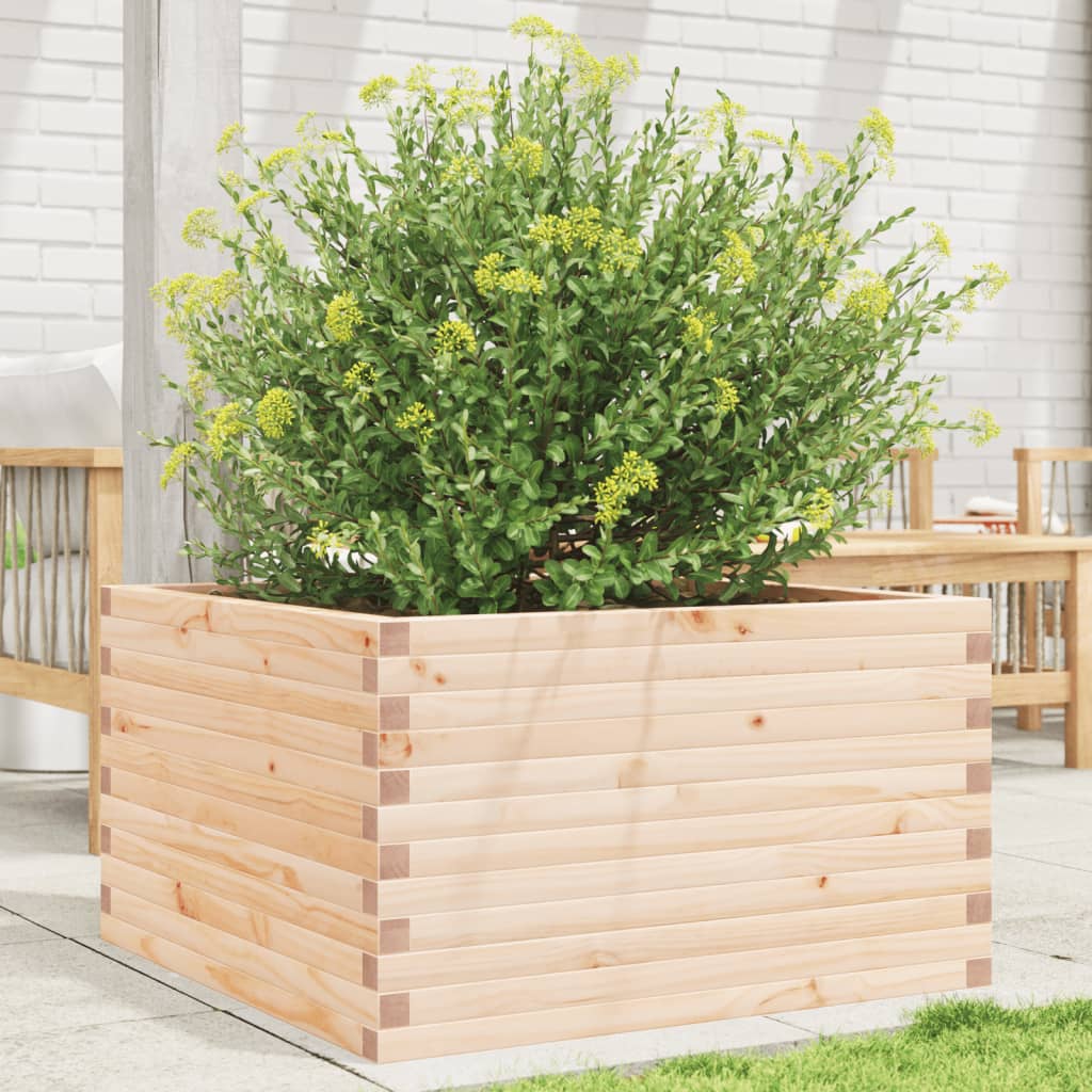 Boîte de planification Vidaxl 80x80x45.5 cm Pine solide