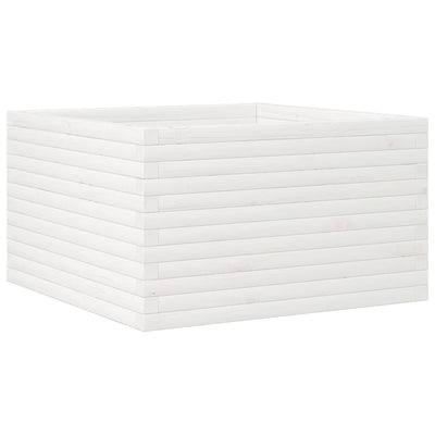 Boîte de planification Vidaxl 80x80x45,5 cm Pine solide blanc