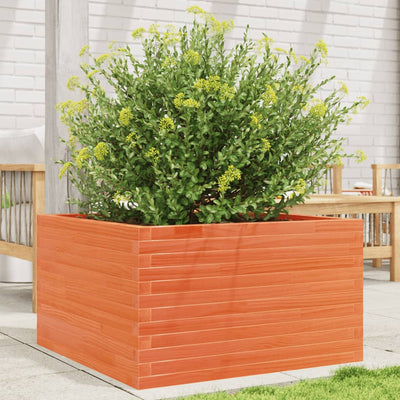 Boîte de planification Vidaxl 80x80x45,5 cm Brunier en pin massif
