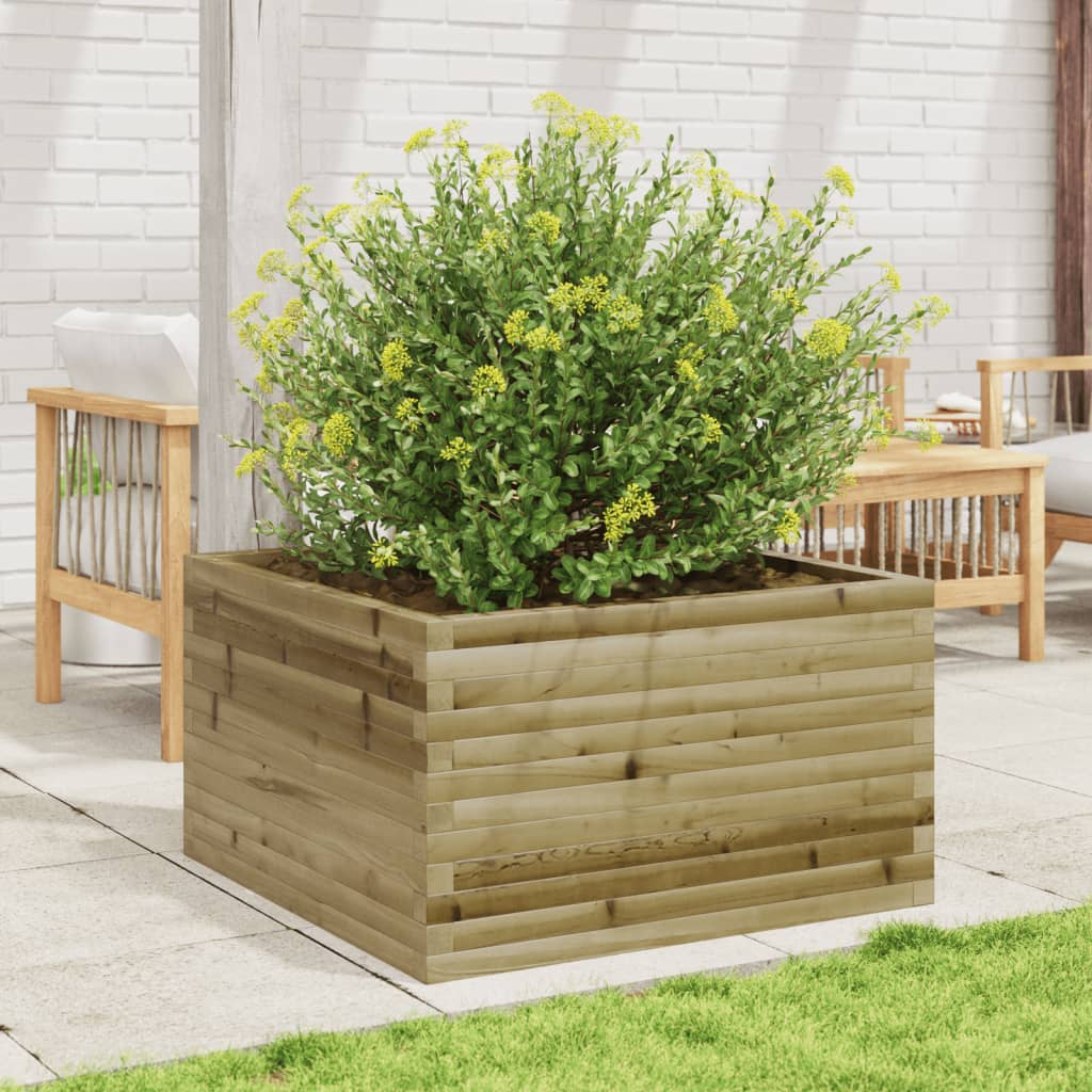 Boîte de planification de Vidaxl 80x80x45,5 cm Pine imprégnée