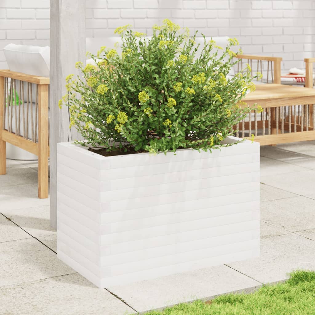 Vidaxl Planning Box 70x40x45.5 cm Pine solide blanc
