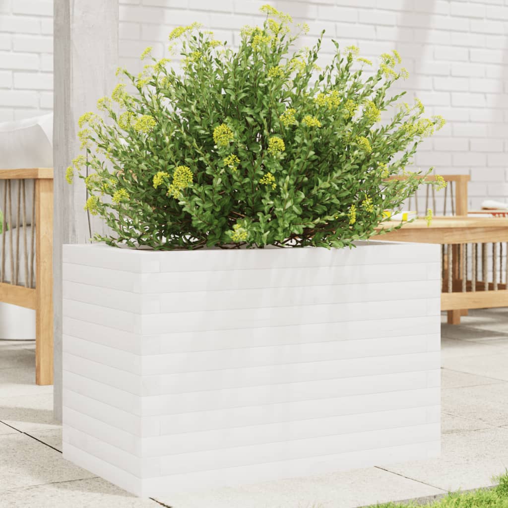 Vidaxl Planning Box 70x40x45.5 cm Pine solide blanc