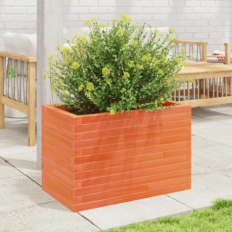 Boîte de planification Vidaxl 70x40x45,5 cm Brunier en pin massif
