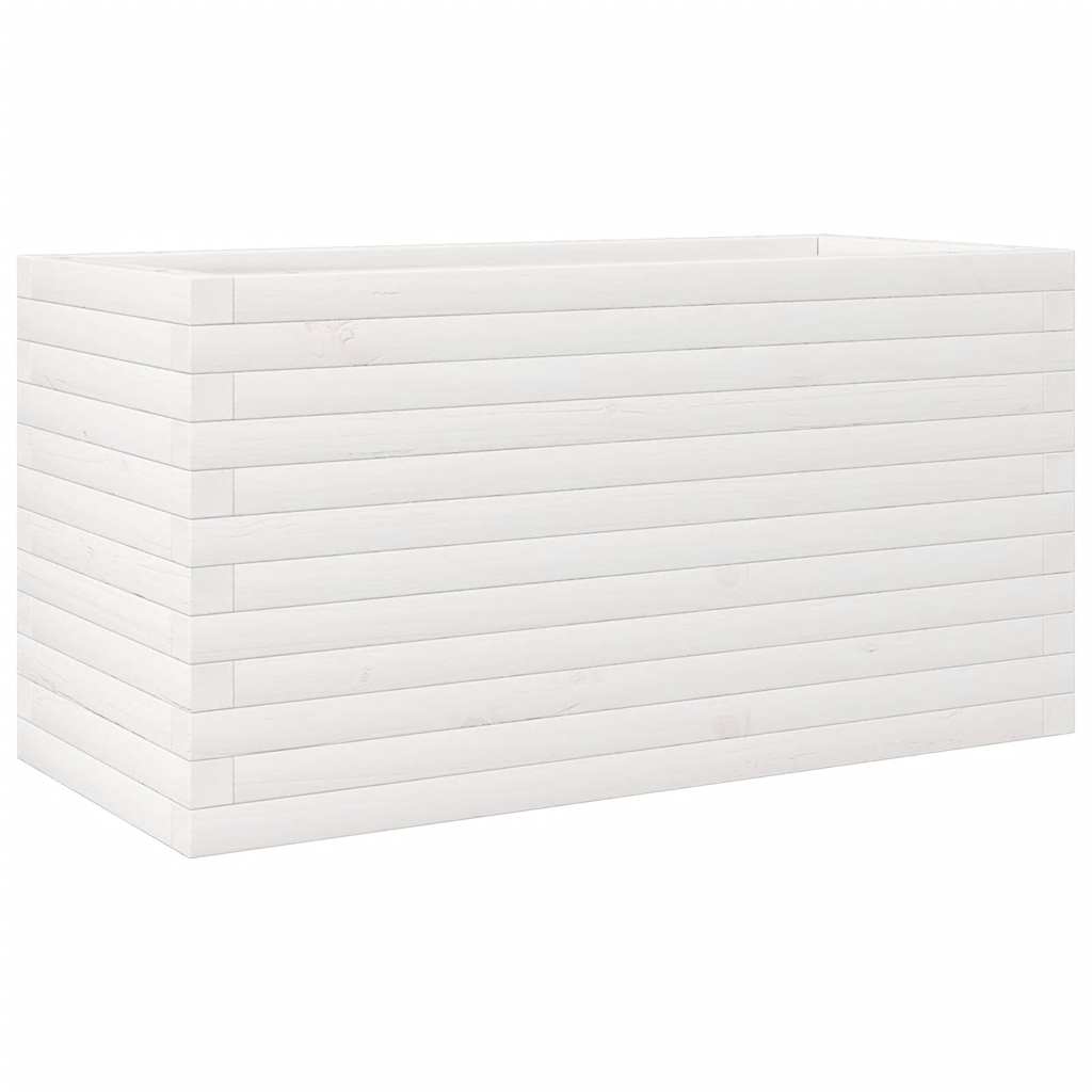 Boîte de planification Vidaxl 90x40x45.5 cm Pine solide blanc