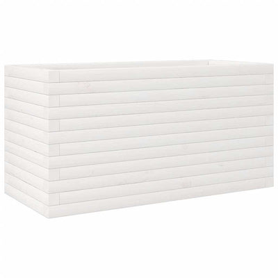 Boîte de planification Vidaxl 90x40x45.5 cm Pine solide blanc