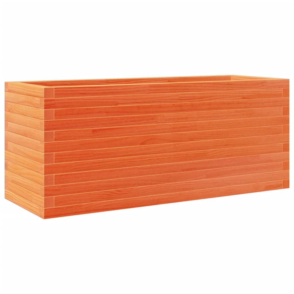 Boîte de planification Vidaxl 110x40x45.5 cm Brunier en pin massif