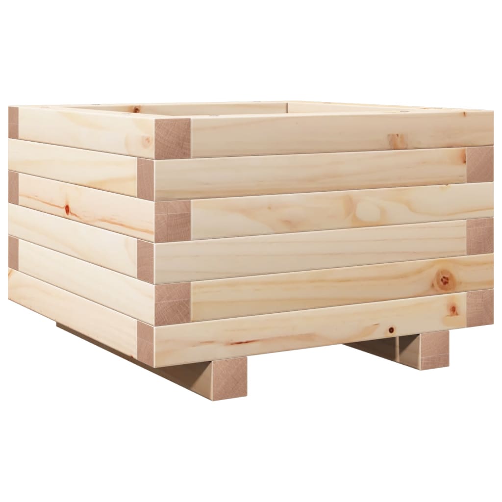 Boîte de planification Vidaxl 40x40x26,5 cm Pine solide