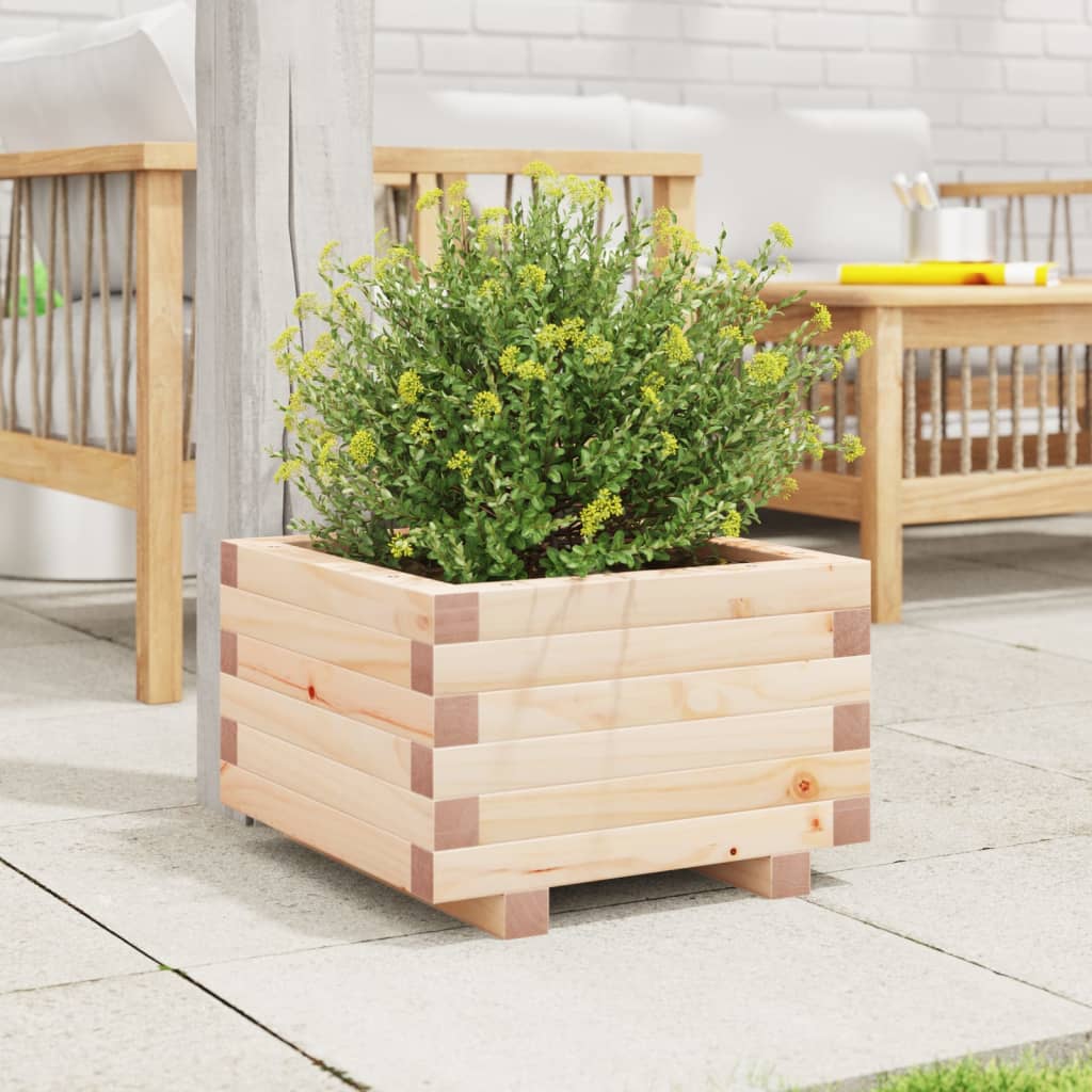 Boîte de planification Vidaxl 40x40x26,5 cm Pine solide