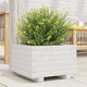 Boîte de planification Vidaxl 40x40x26,5 cm Pine solide blanc