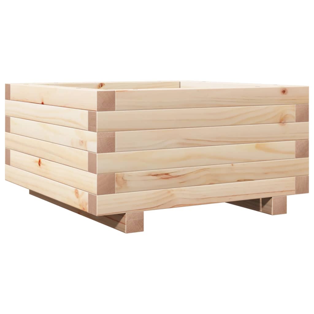Boîte de planification Vidaxl 50x50x26,5 cm Pine solide