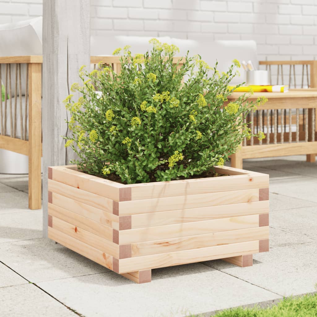 Boîte de planification Vidaxl 50x50x26,5 cm Pine solide