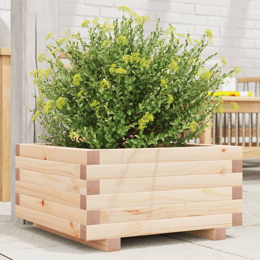 Boîte de planification Vidaxl 50x50x26,5 cm Pine solide