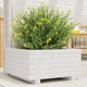 Boîte de planification Vidaxl 50x50x26,5 cm Pine solide blanc