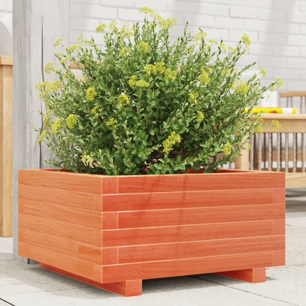 Vidaxl planteur 50x50x26,5 cm en pin massif brun