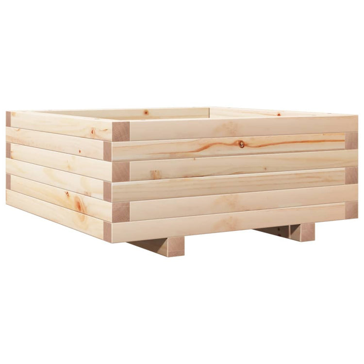 Boîte de planification Vidaxl 60x60x26,5 cm Pine solide