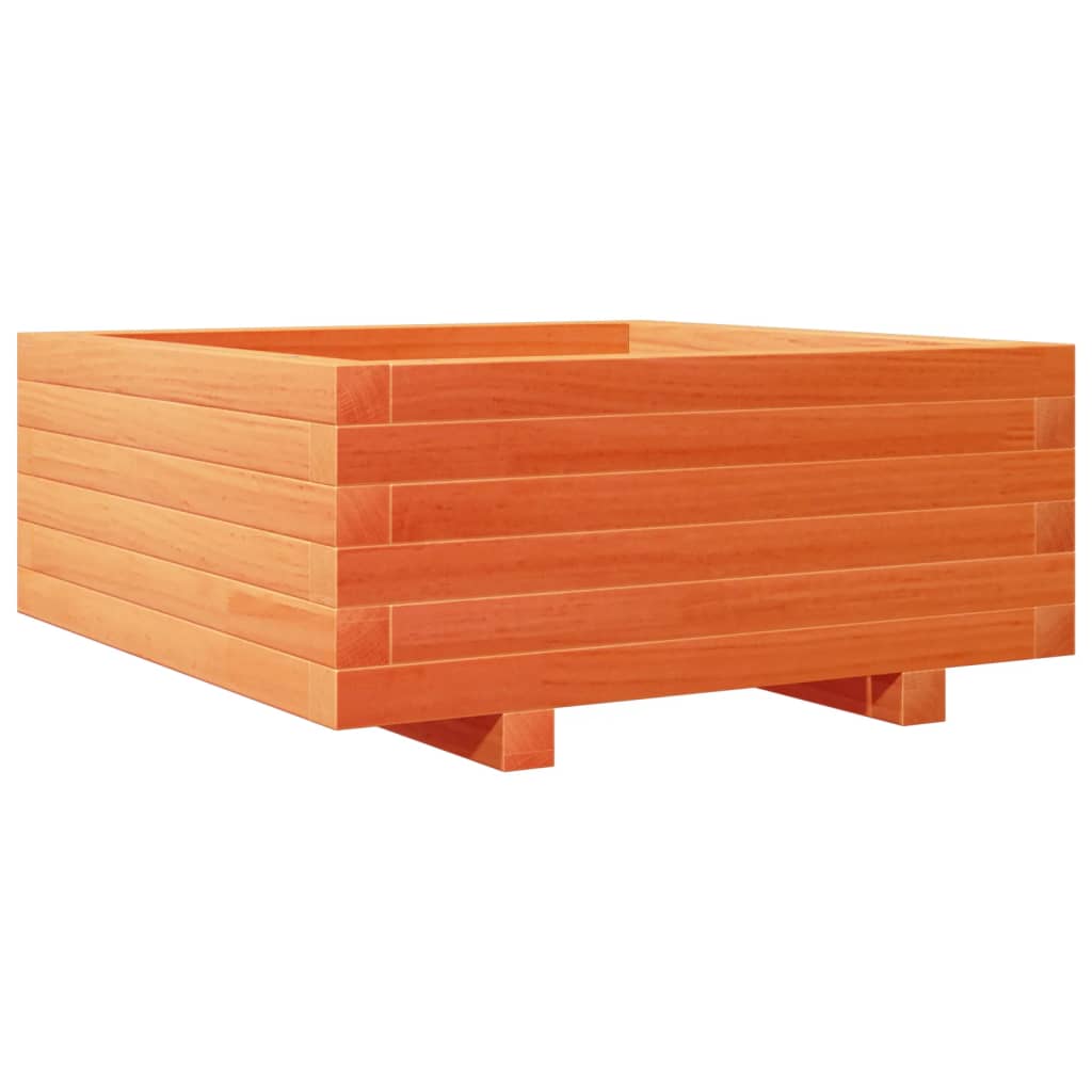 Boîte de planification Vidaxl 60x60x26,5 cm Brunier en pin massif