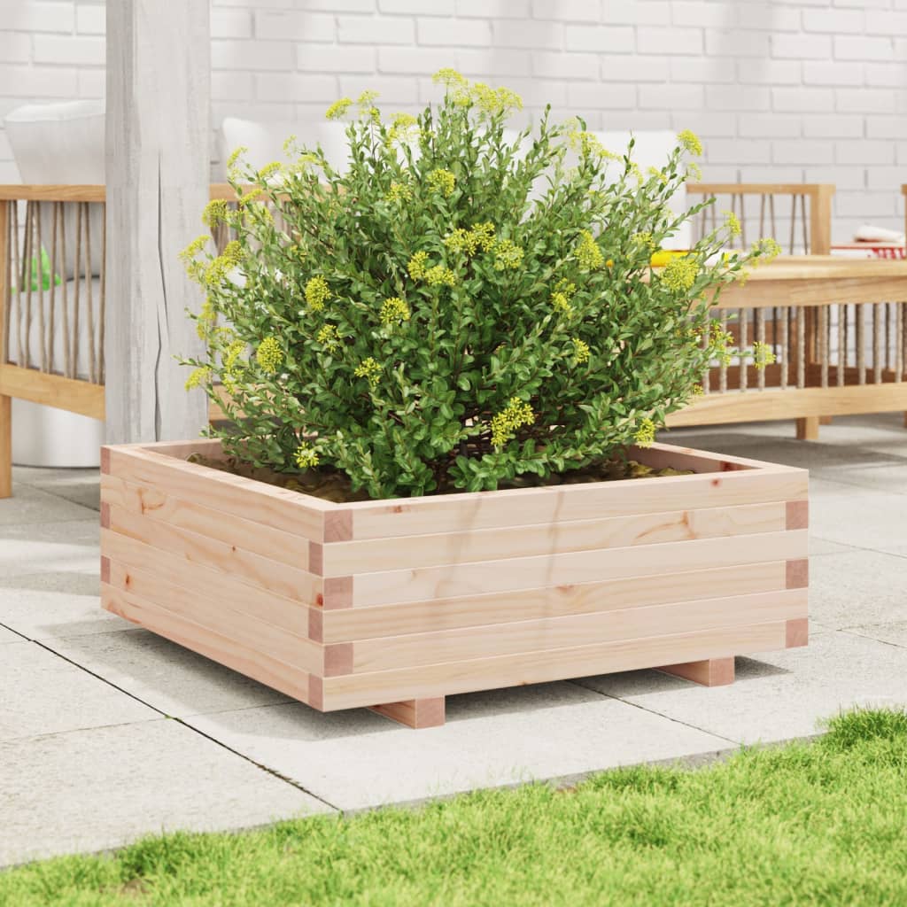 Boîte de planification Vidaxl 70x70x26.5 cm Pine solide