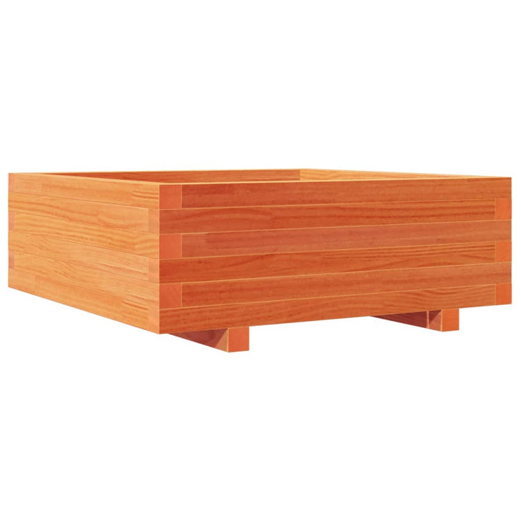 Boîte de planification Vidaxl 70x70x26.5 cm Brunier en pin massif