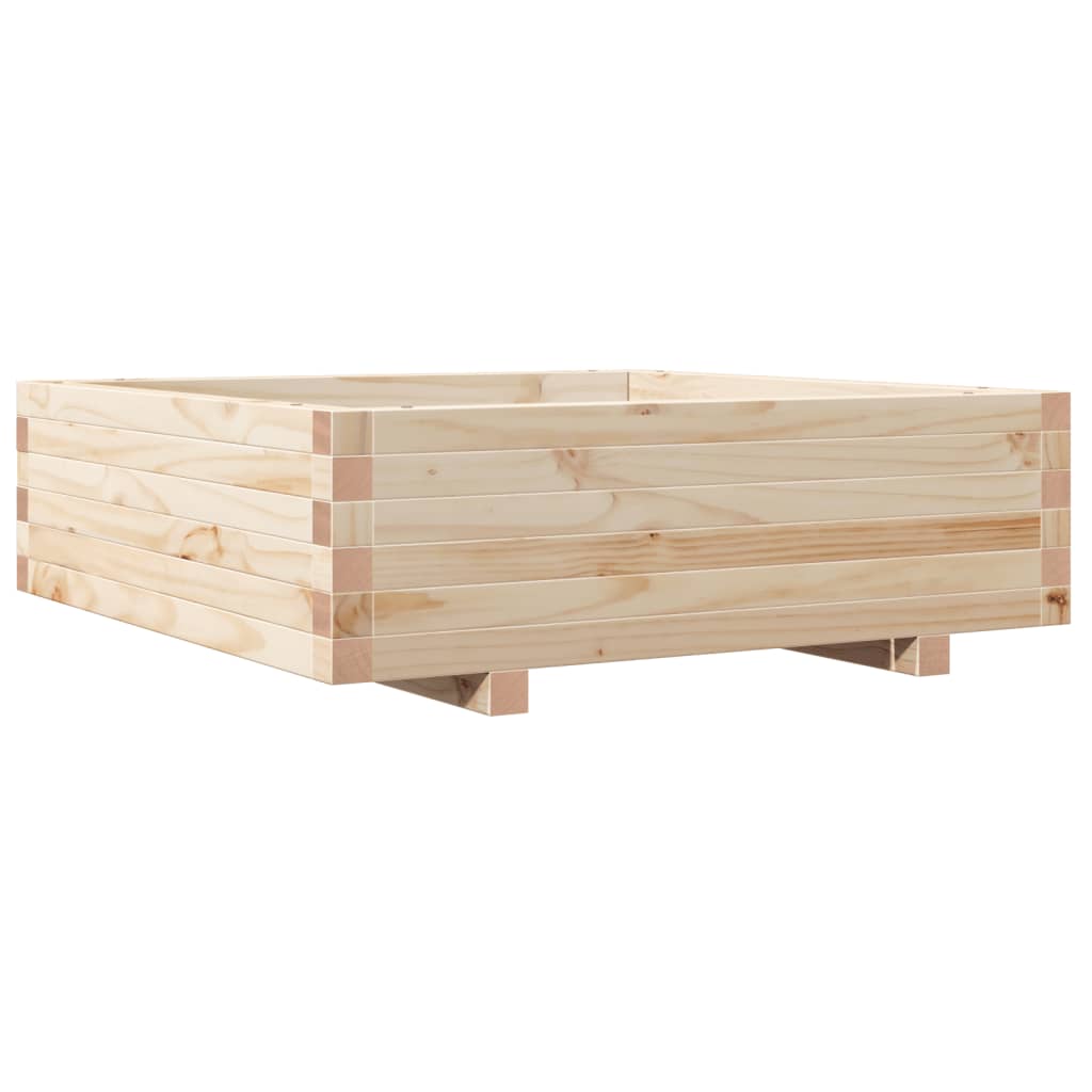 Boîte de planification Vidaxl 80x80x26,5 cm Pine solide